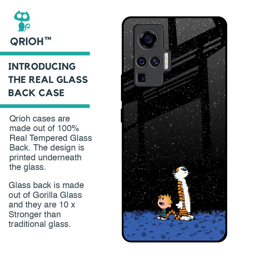 Night Sky Star Glass Case for Vivo X50 Pro