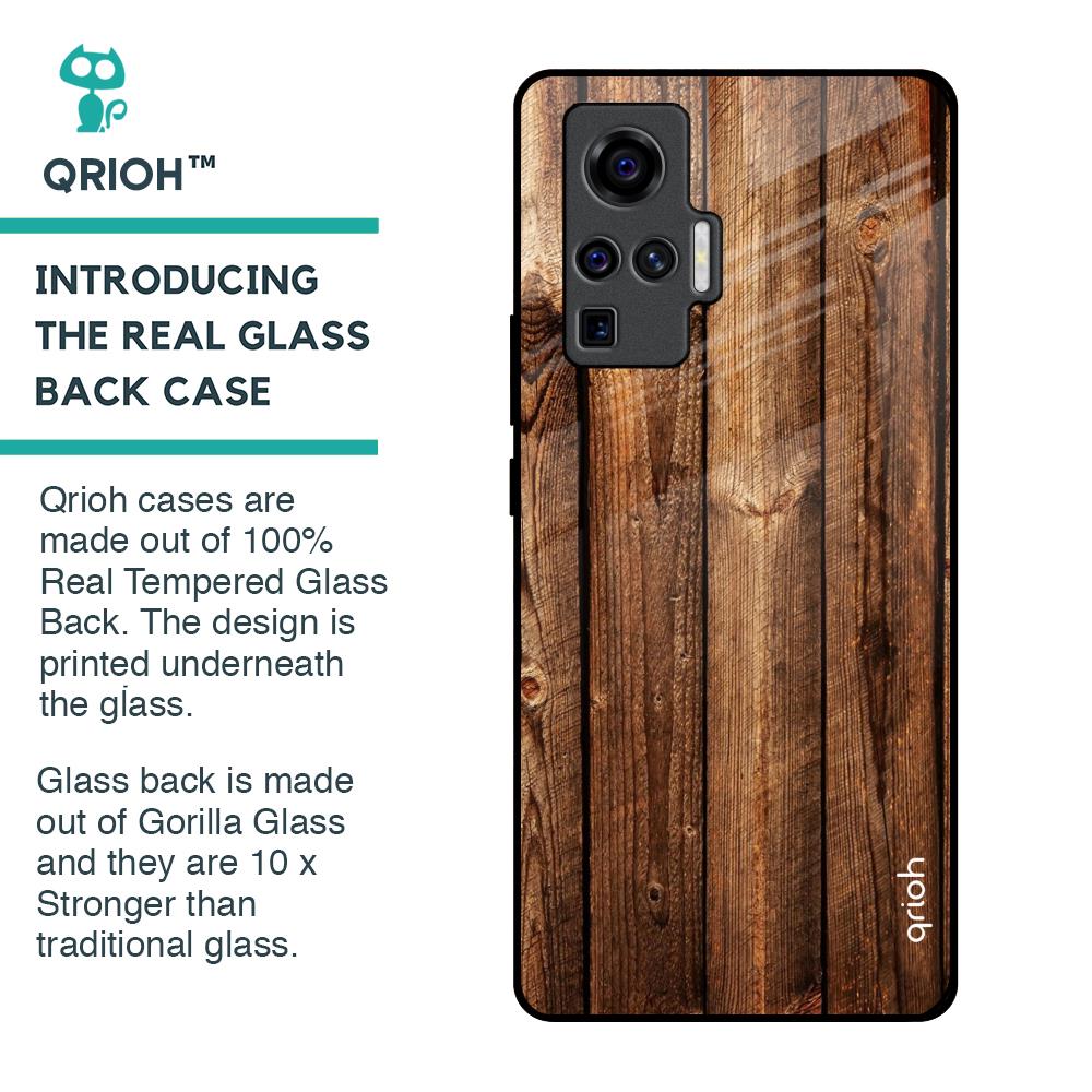 Timber Printed Glass Case for Vivo X50 Pro