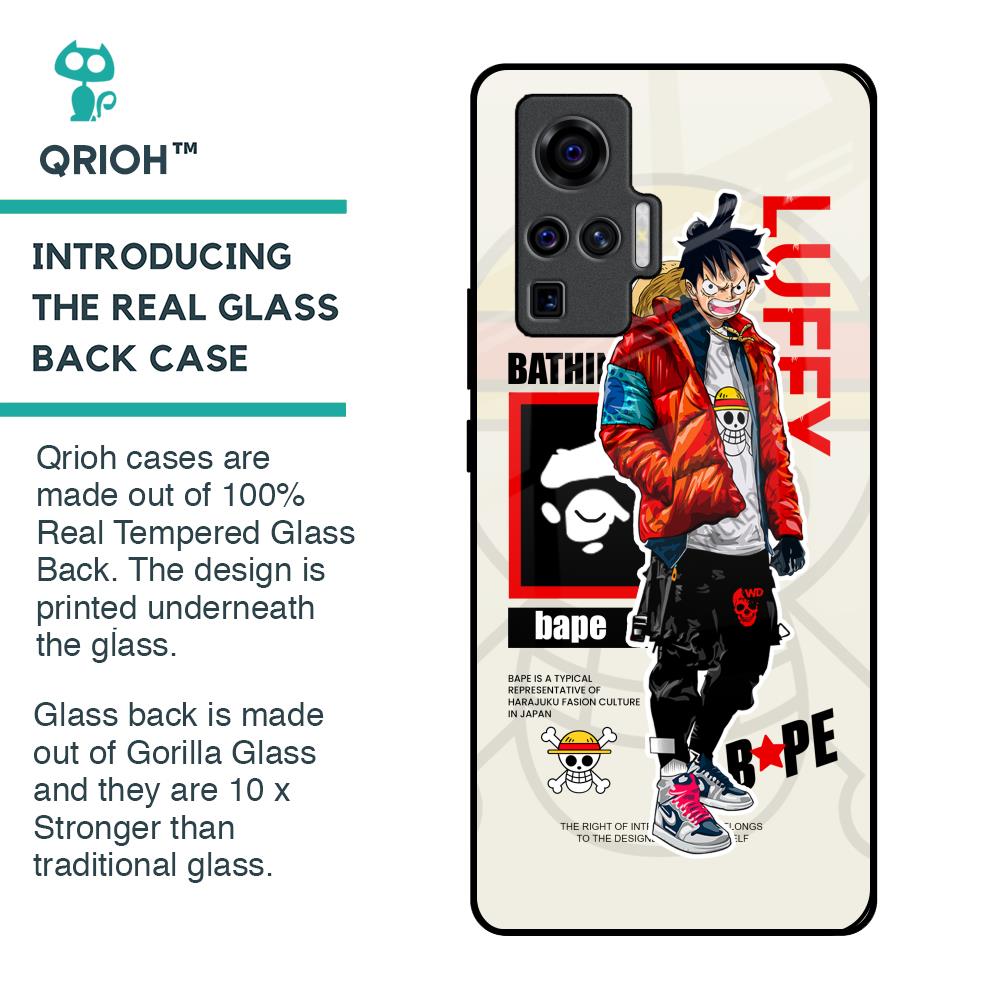 Bape Luffy Glass Case for Vivo X50 Pro