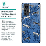 Blue Cheetah Glass Case for Vivo X50 Pro