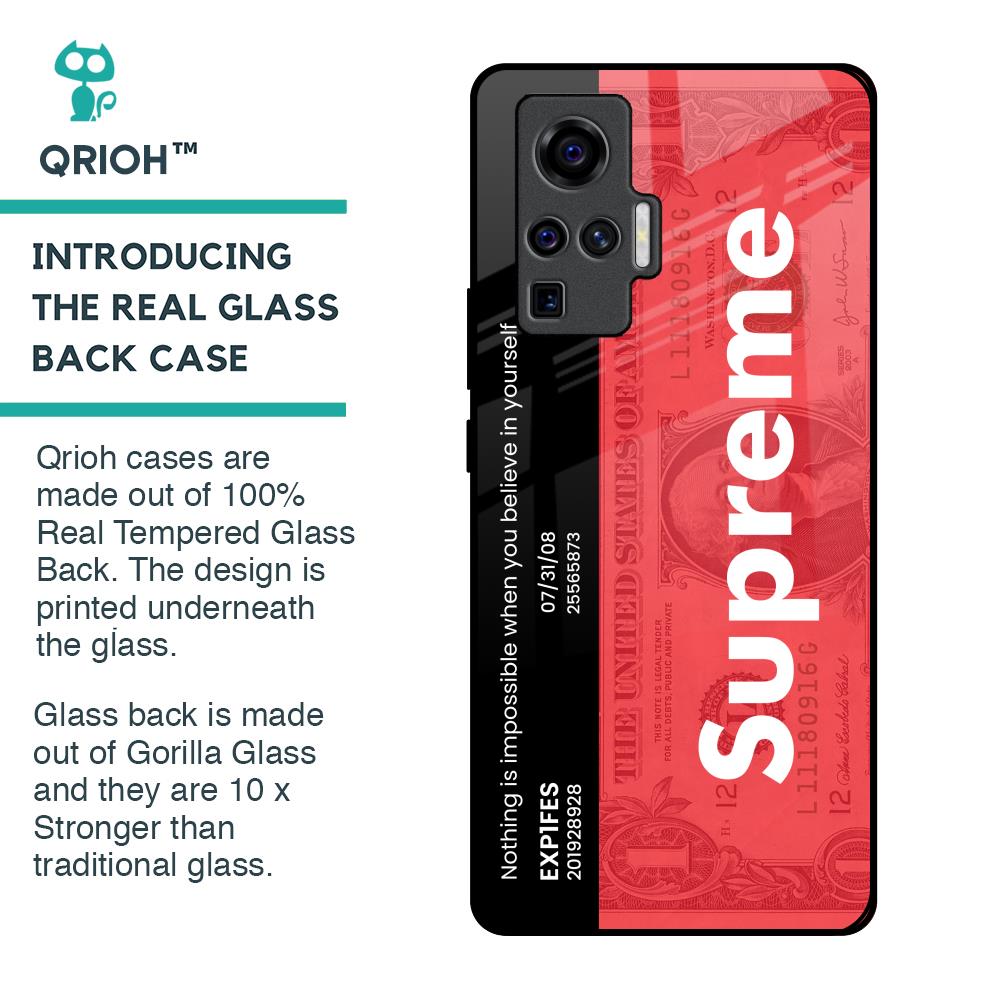 Supreme Ticket Glass Case for Vivo X50 Pro