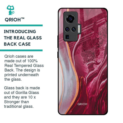Crimson Ruby Glass Case for Vivo X50 Pro