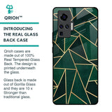 Abstract Green Glass Case For Vivo X50 Pro