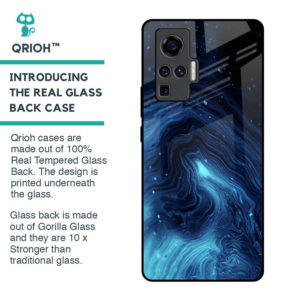 Dazzling Ocean Gradient Glass Case For Vivo X50 Pro
