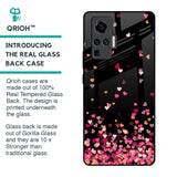 Heart Rain Fall Glass Case For Vivo X50 Pro