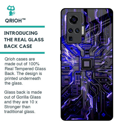 Techno Color Pattern Glass Case For Vivo X50 Pro