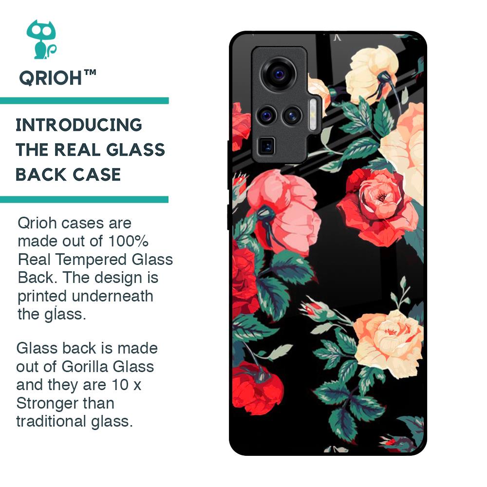 Floral Bunch Glass Case For Vivo X50 Pro