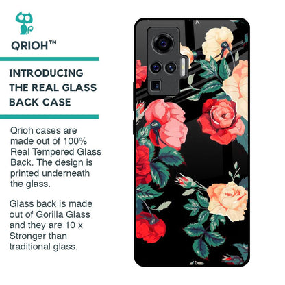 Floral Bunch Glass Case For Vivo X50 Pro