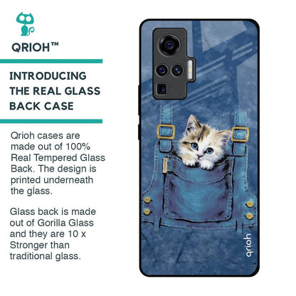 Kitty In Pocket Glass Case For Vivo X50 Pro