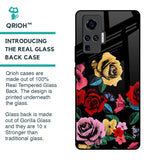 Floral Decorative Glass Case For Vivo X50 Pro