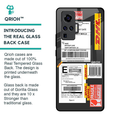 Cool Barcode Label Glass Case For Vivo X50 Pro