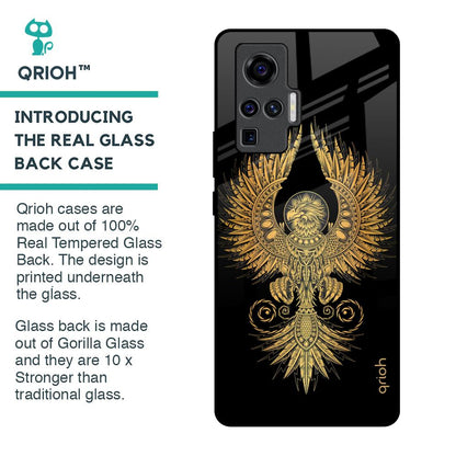 Mythical Phoenix Art Glass Case for Vivo X50 Pro