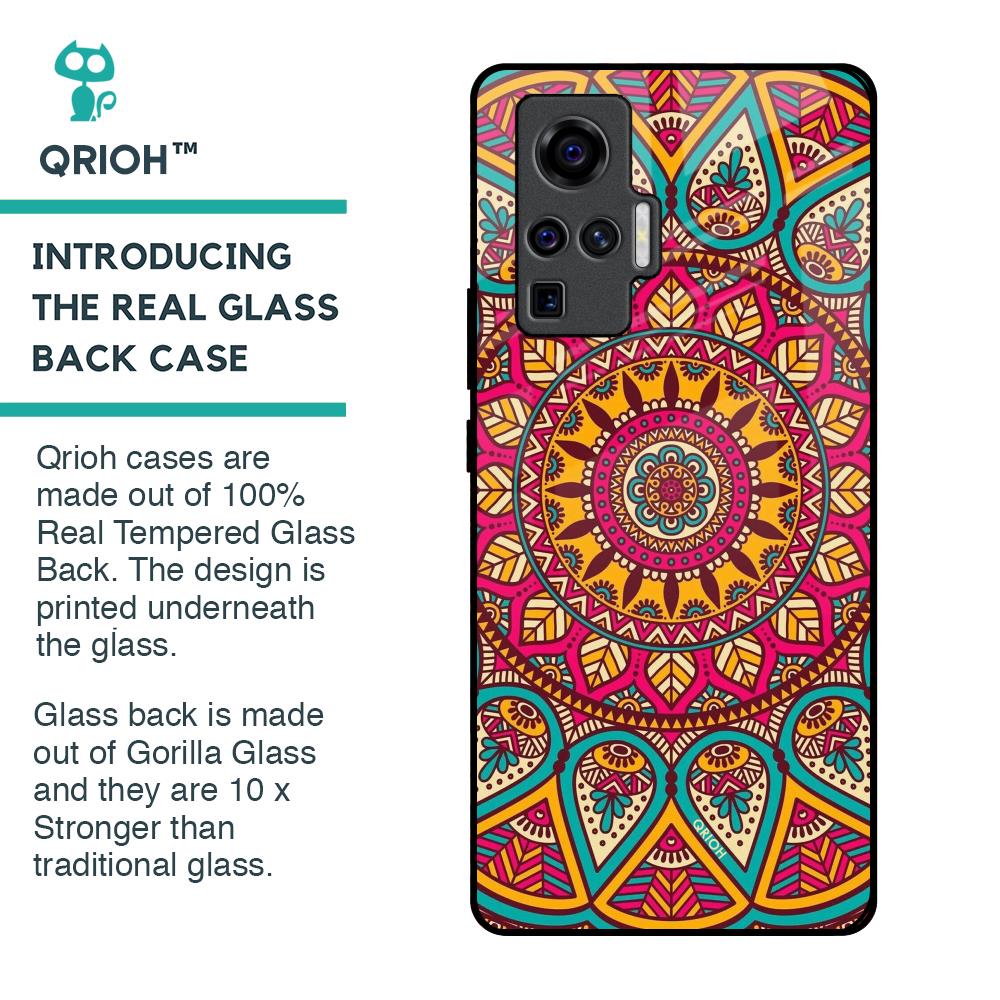 Elegant Mandala Glass Case for Vivo X50 Pro