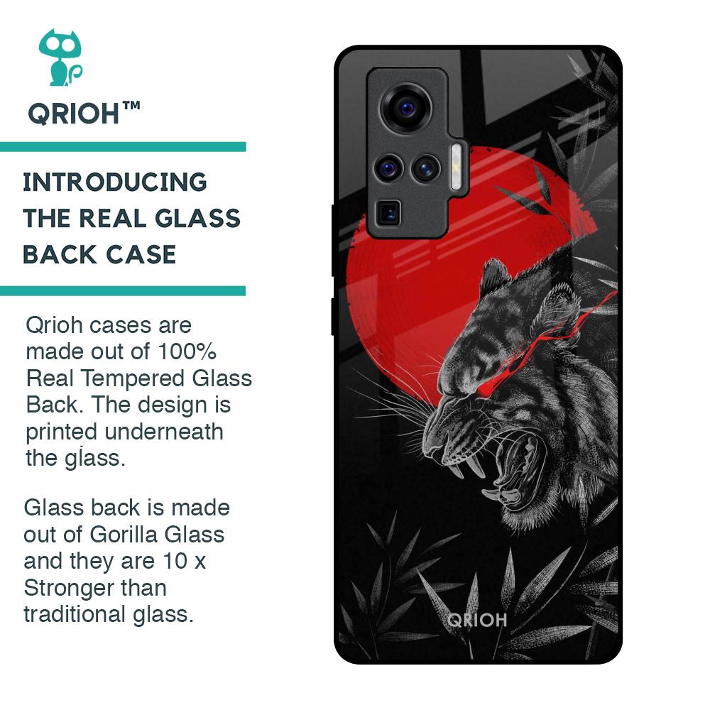 Red Moon Tiger Glass Case for Vivo X50 Pro