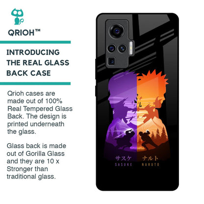 Minimalist Anime Glass Case for Vivo X50 Pro