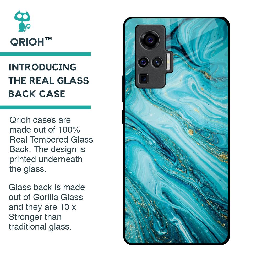 Ocean Marble Glass Case for Vivo X50 Pro