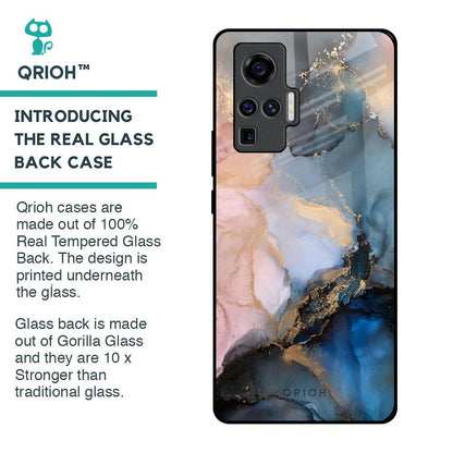 Marble Ink Abstract Glass Case for Vivo X50 Pro