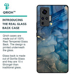 Blue Cool Marble Glass Case for Vivo X50 Pro