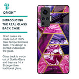 Electroplated Geometric Marble Glass Case for Vivo X50 Pro