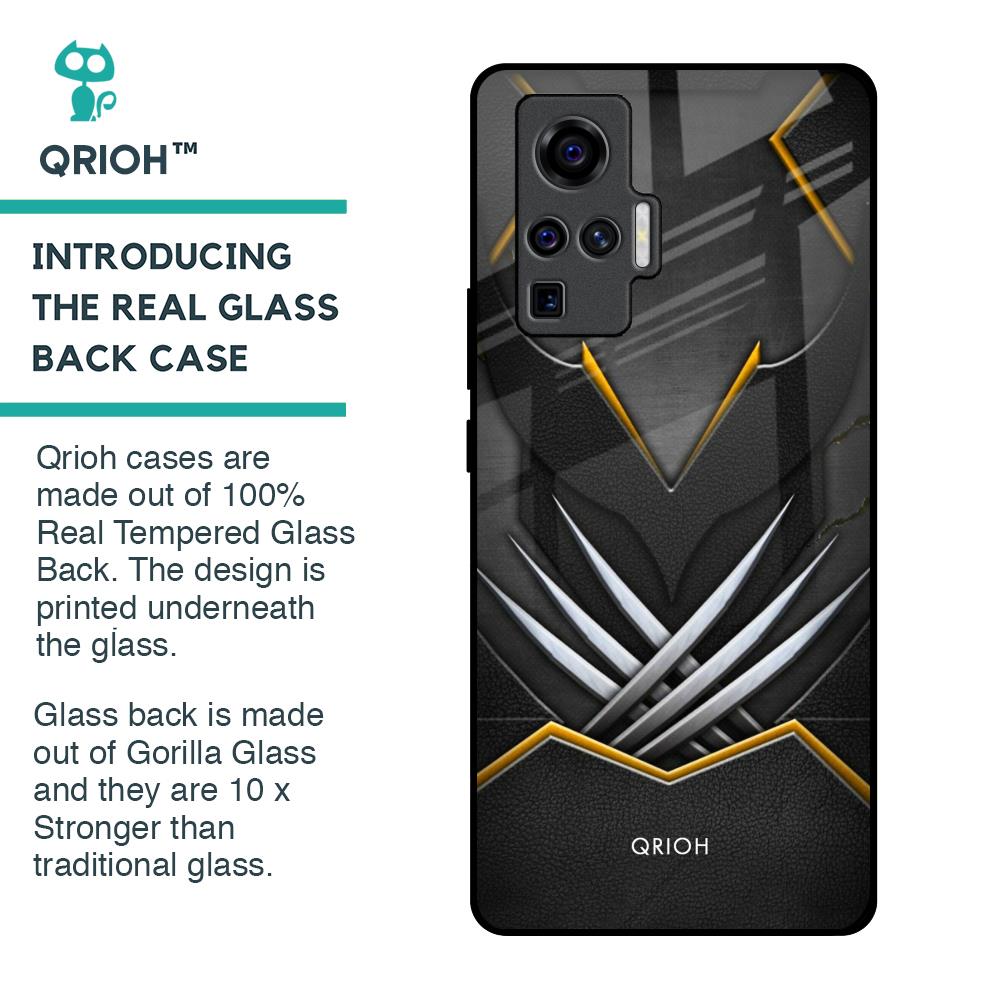 Black Warrior Glass Case for Vivo X50 Pro
