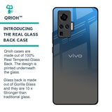 Blue Grey Ombre Glass Case for Vivo X50 Pro