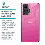 Pink Ribbon Caddy Glass Case for Vivo X50 Pro