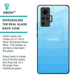 Wavy Blue Pattern Glass Case for Vivo X50 Pro