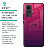 Wavy Pink Pattern Glass Case for Vivo X50 Pro