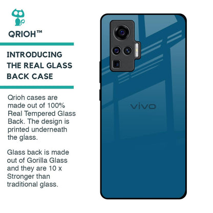 Cobalt Blue Glass Case for Vivo X50 Pro
