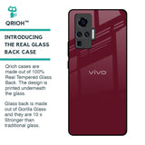 Classic Burgundy Glass Case for Vivo X50 Pro
