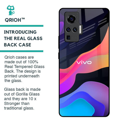 Colorful Fluid Glass Case for Vivo X50 Pro