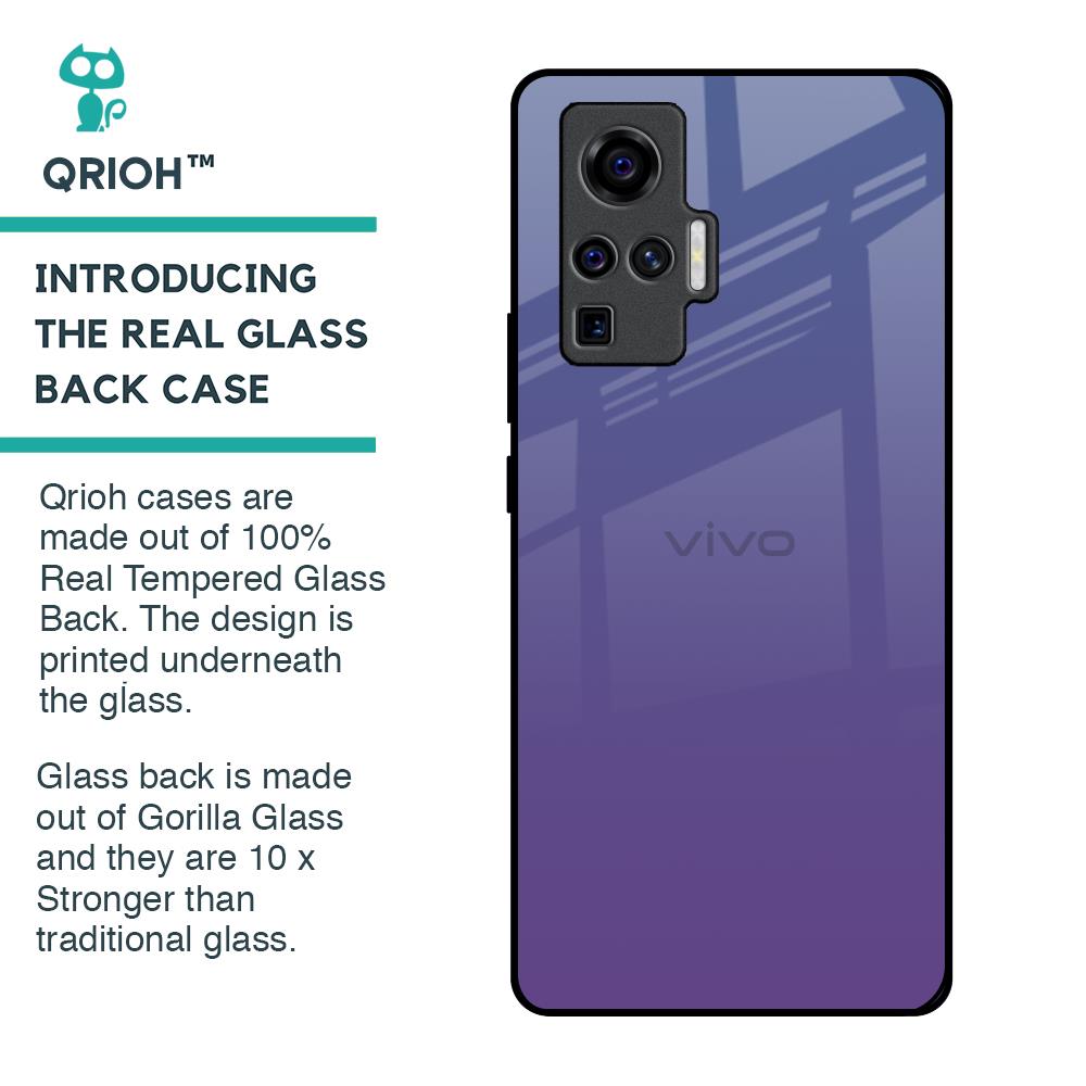 Indigo Pastel Glass Case For Vivo X50 Pro