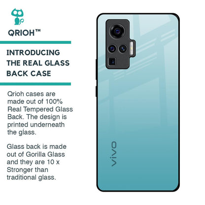 Arctic Blue Glass Case For Vivo X50 Pro
