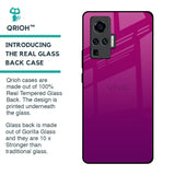 Magenta Gradient Glass Case For Vivo X50 Pro