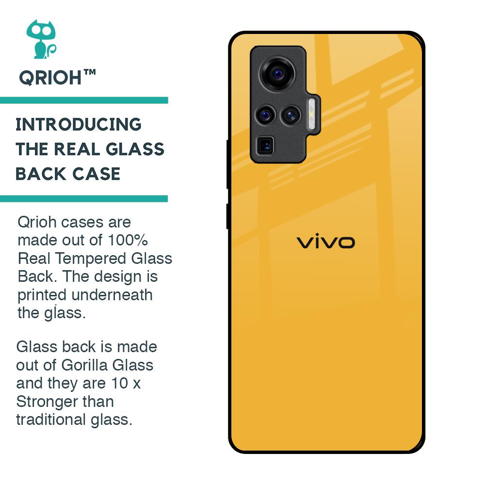 Fluorescent Yellow Glass case for Vivo X50 Pro