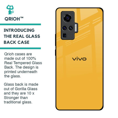 Fluorescent Yellow Glass case for Vivo X50 Pro