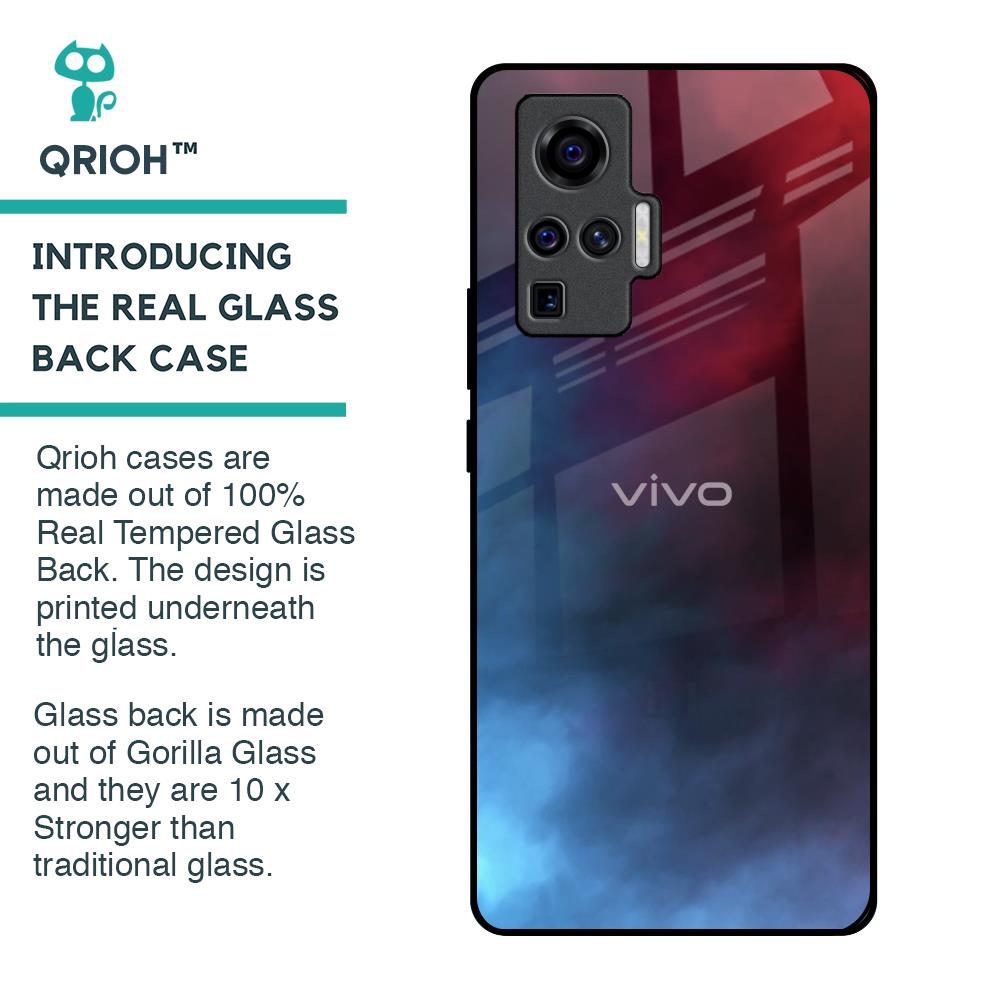 Smokey Watercolor Glass Case for Vivo X50 Pro