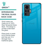 Blue Aqua Glass Case for Vivo X50 Pro