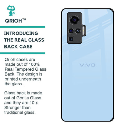 Pastel Sky Blue Glass Case for Vivo X50 Pro