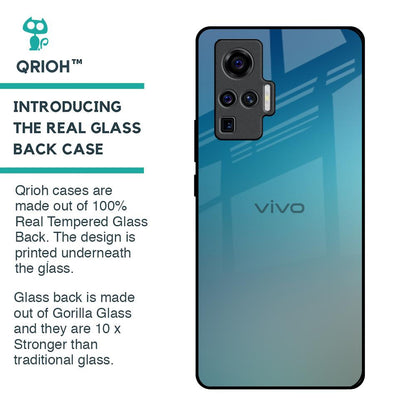 Sea Theme Gradient Glass Case for Vivo X50 Pro