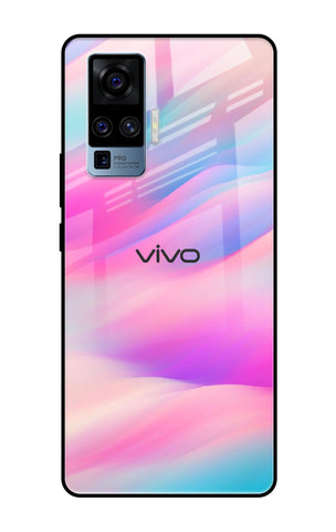 Colorful Waves Vivo X50 Pro Glass Cases & Covers Online