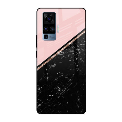 Marble Texture Pink Vivo X50 Pro Glass Cases & Covers Online