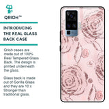 Shimmer Roses Glass case for Vivo X50 Pro