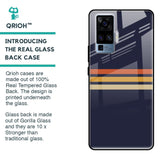 Tricolor Stripes Glass Case For Vivo X50 Pro