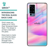 Colorful Waves Glass case for Vivo X50 Pro
