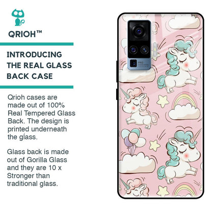 Balloon Unicorn Glass case for Vivo X50 Pro