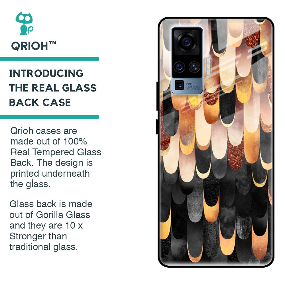 Bronze Abstract Glass Case for Vivo X50 Pro
