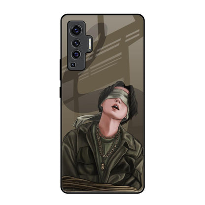 Blind Fold Vivo X50 Glass Back Cover Online