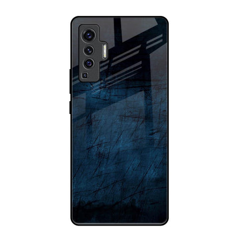 Dark Blue Grunge Vivo X50 Glass Back Cover Online