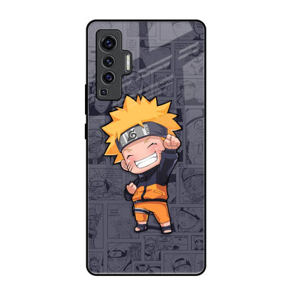 Orange Chubby Vivo X50 Glass Back Cover Online